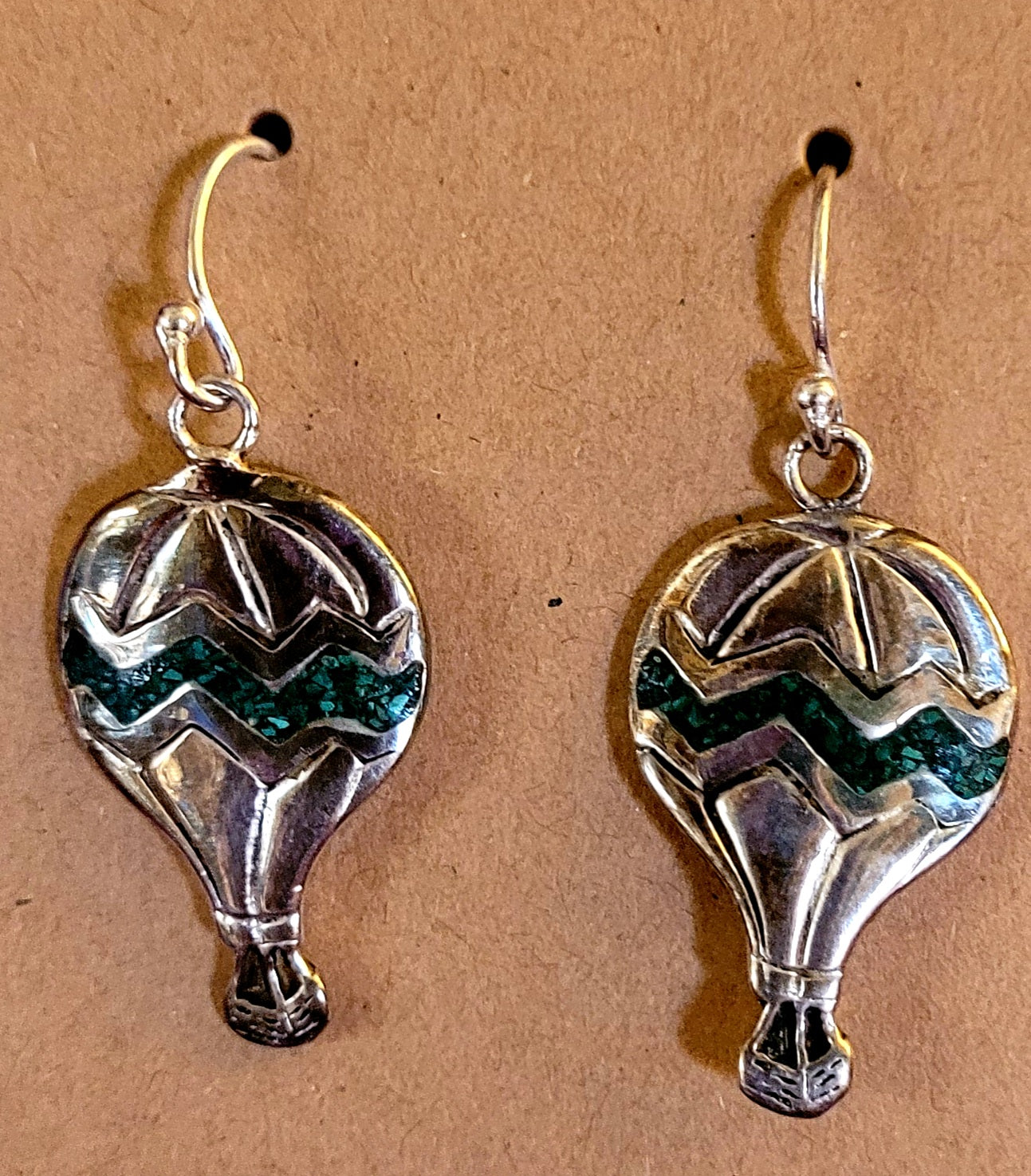 Hot Air Balloon ~ BRAND NEW Sterling Silver & Turquoise Earrings