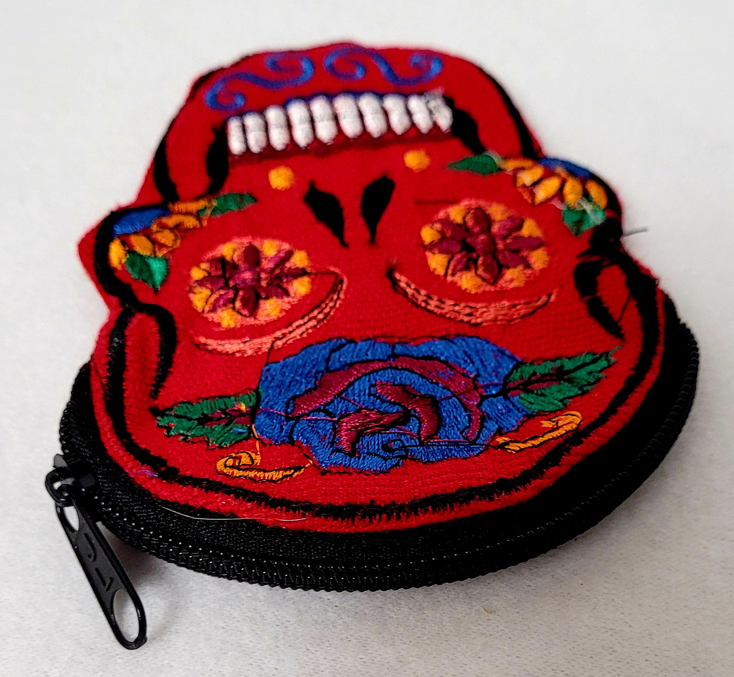 Day of the Dead Red Sugar Skull Coin Purse