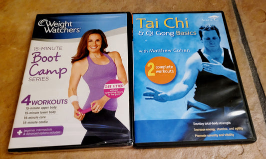 Tai Chi/Qi Gong & 15-Minute Bootcamp Workout DVDs