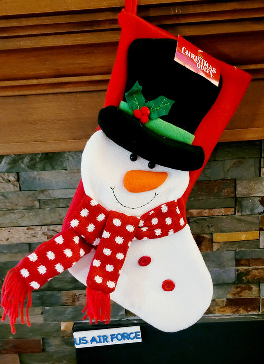 NEW - Lovely Snowman Holiday 18" Stocking by Christmas Queen