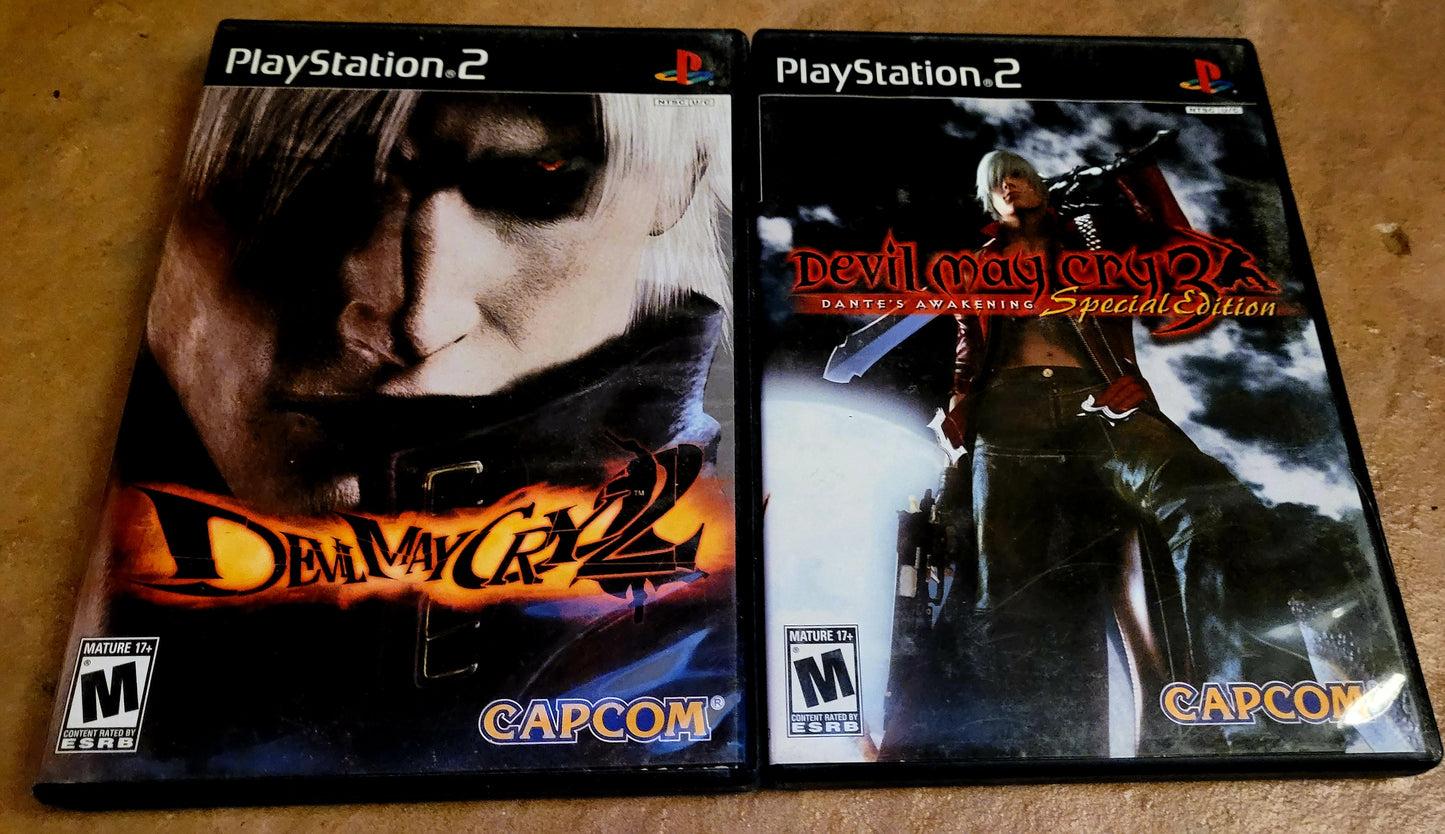 PS2 - Devil May Cry 2 & Special Edition 3 Video Games *Great Games