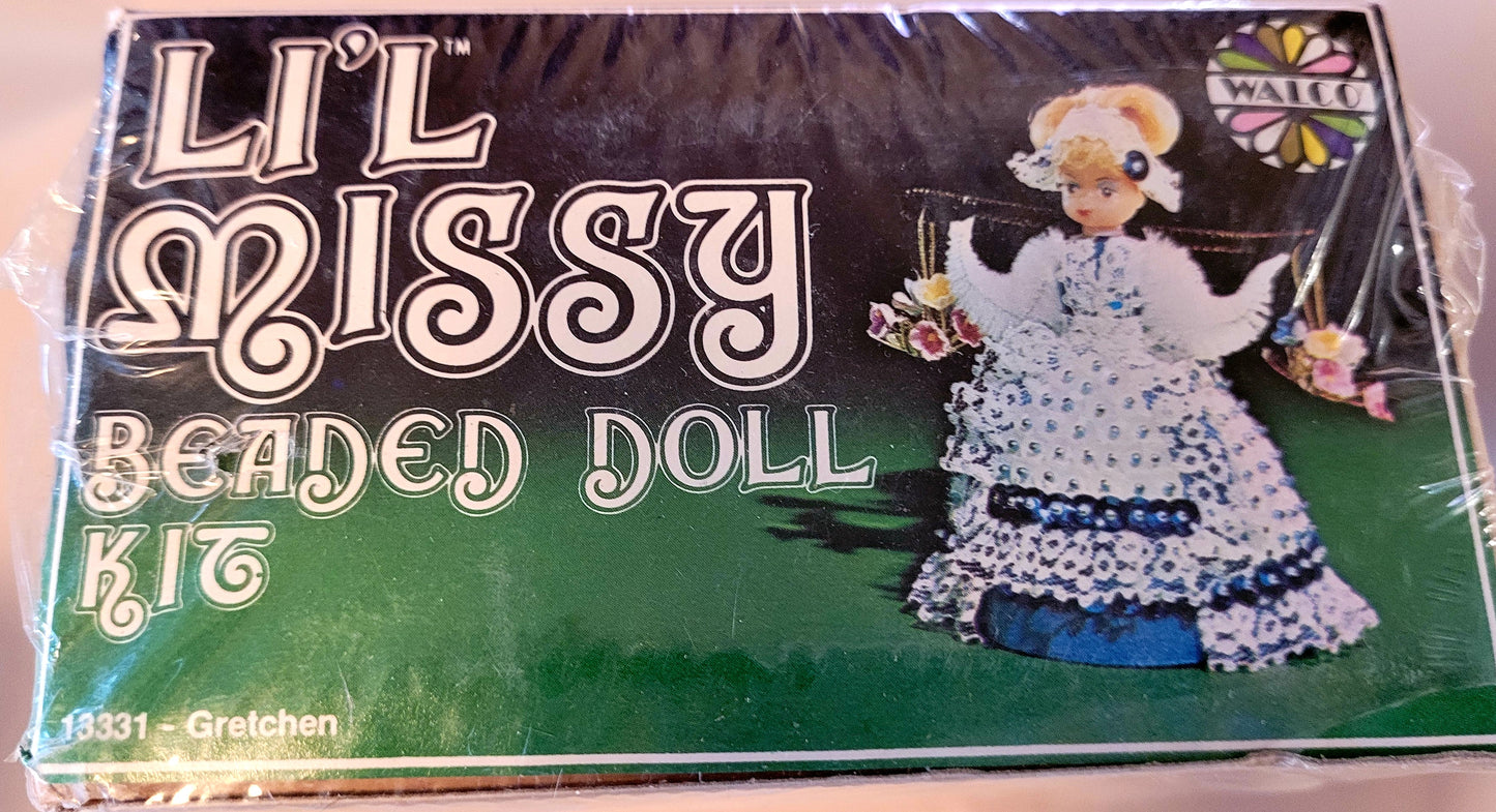 Lil Missy Beaded Doll Kit 'GRETCHEN' Country Girl Arts Crafts Vintage *New