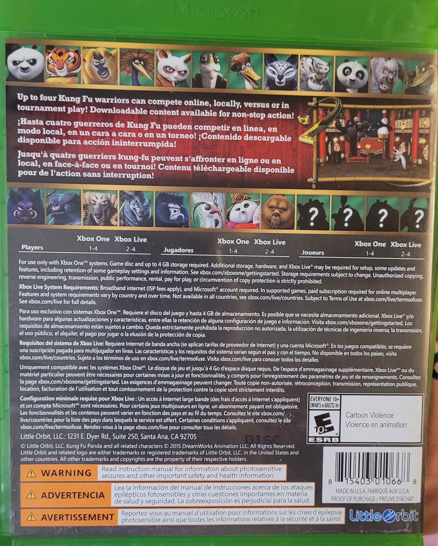 Kung Fu Panda: Showdown of Legendary Legends XBox One