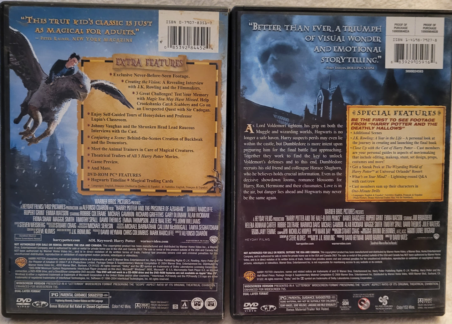 2 Harry Potter Movies: Prisoner of Azkaban/Half-Blood Prince Collection