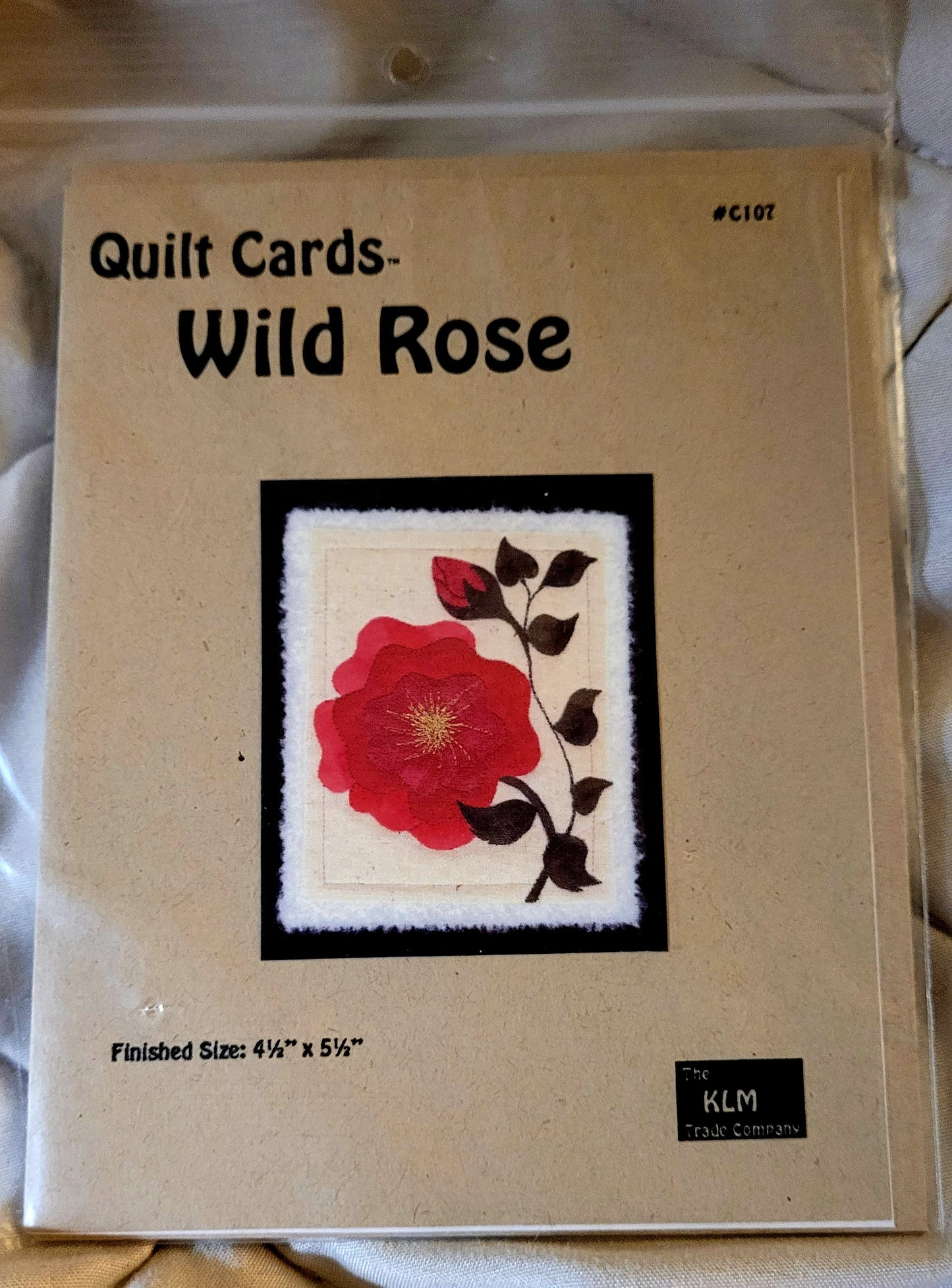 "Wild Rose" #C107 Quilt Cards by KLM Trading Co. *BRAND NEW