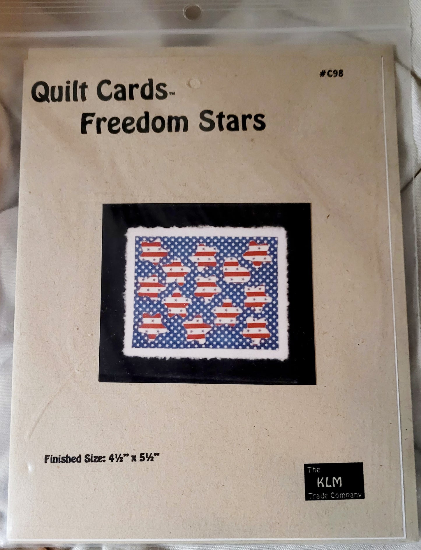 "Freedom Stars" #C98 Quilt Cards by KLM Trading Co. *BRAND NEW