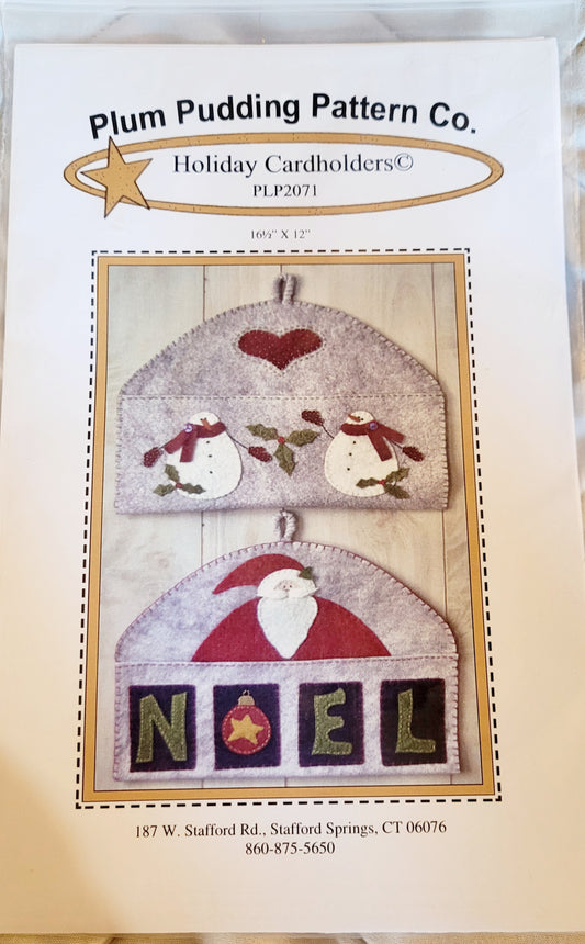 Plum Pudding Pattern Co. "Holiday Cardholders" PLP2071 (Wall Hanging 16.5" x 12")