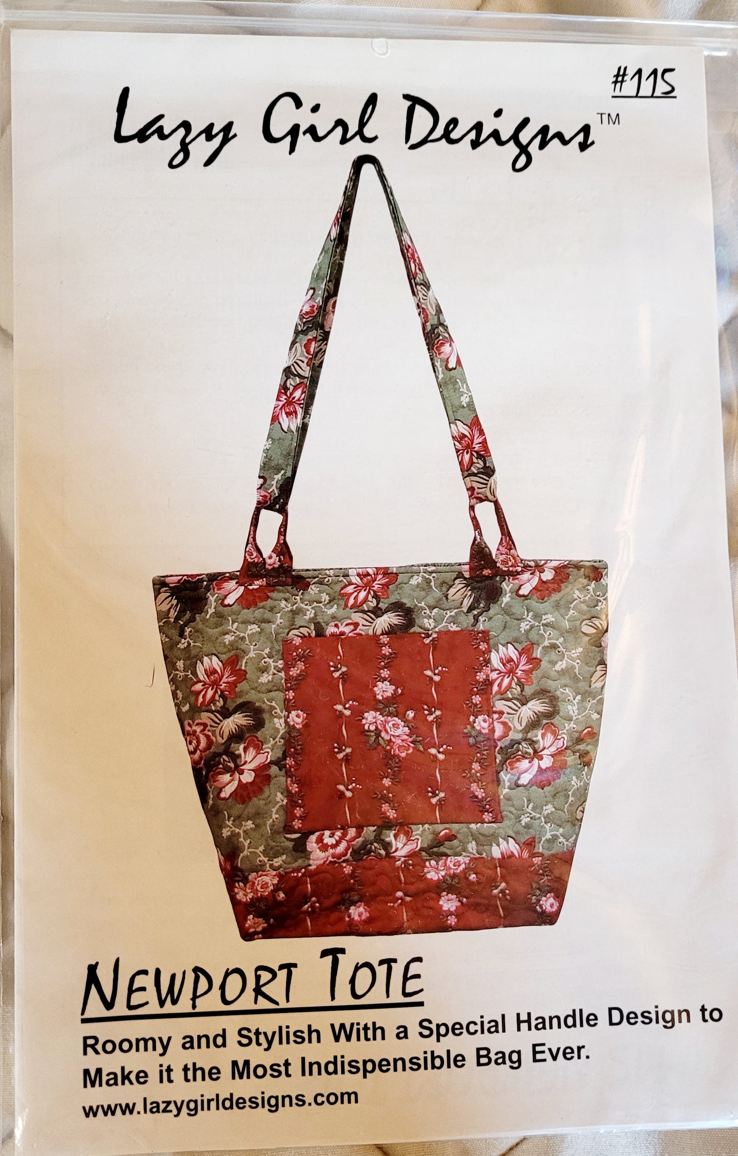 Newport Tote Pattern by Joan Hawley of Lazy Girl Designs #115