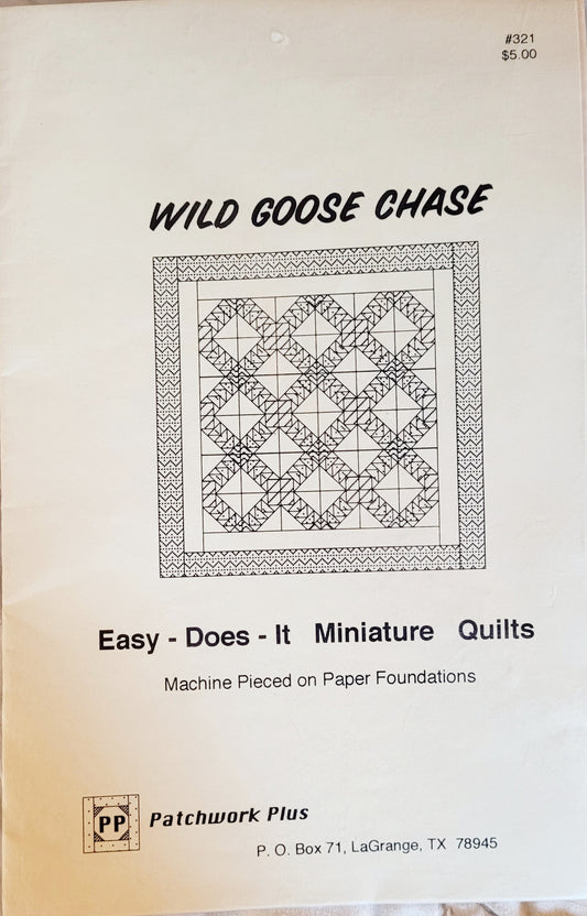 Wild Goose Chase Miniature Scrap Quilt Pattern (17"x17") NEW