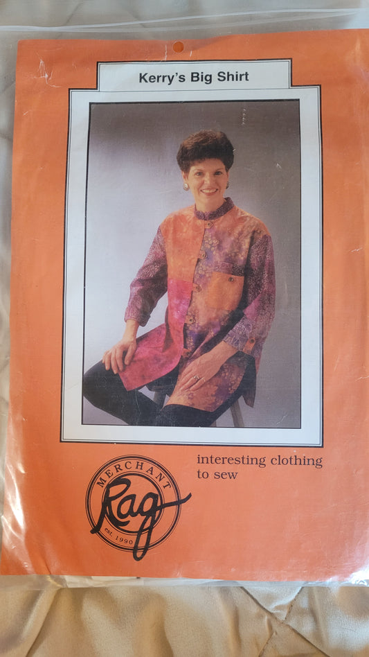 MERCHANT RAG KERRY'S BIG SHIRT PATTERN-UNCUT-SIZES 6-24