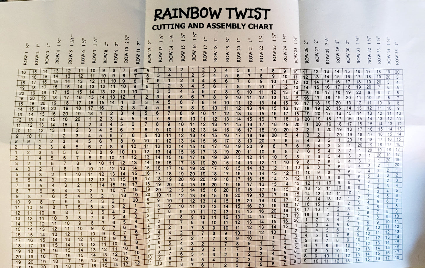 'Rainbow Twist' Quilt Pattern & Fabric (36" x 40") by Sally Ablett *NEW