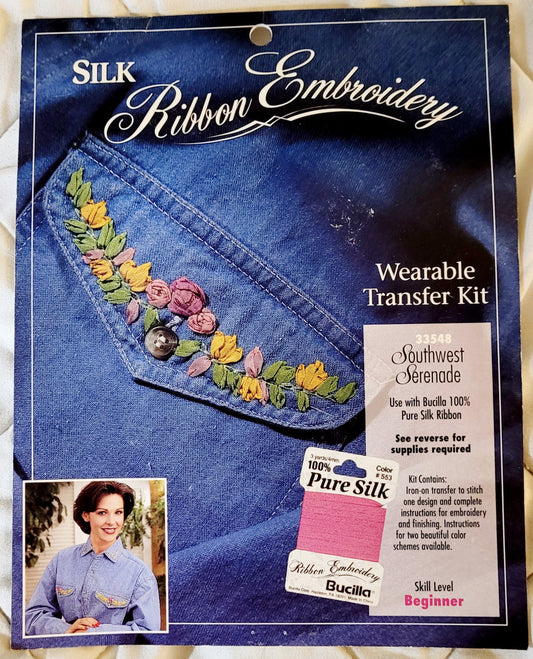 Vintage Bucilla Pure Silk Ribbon Embroidery 'Southwest Serenade' #33548