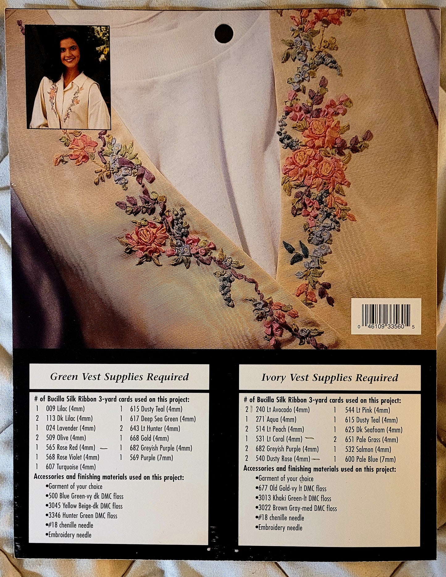 Vintage Bucilla Pure Silk Ribbon Embroidery 'Spring Afternoon' #33560