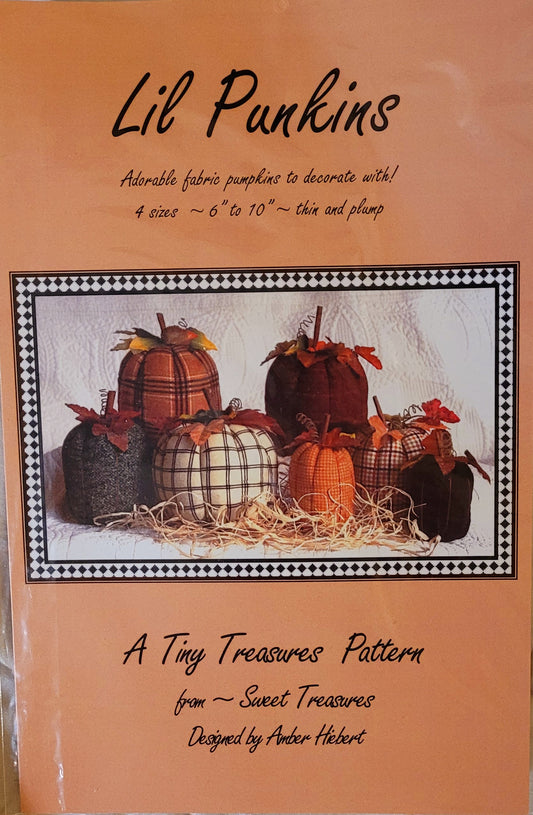 'Lil Punkins' 4 sizes to Decorate With *Tiny Treasures Quilt Patterns *6"-10"
