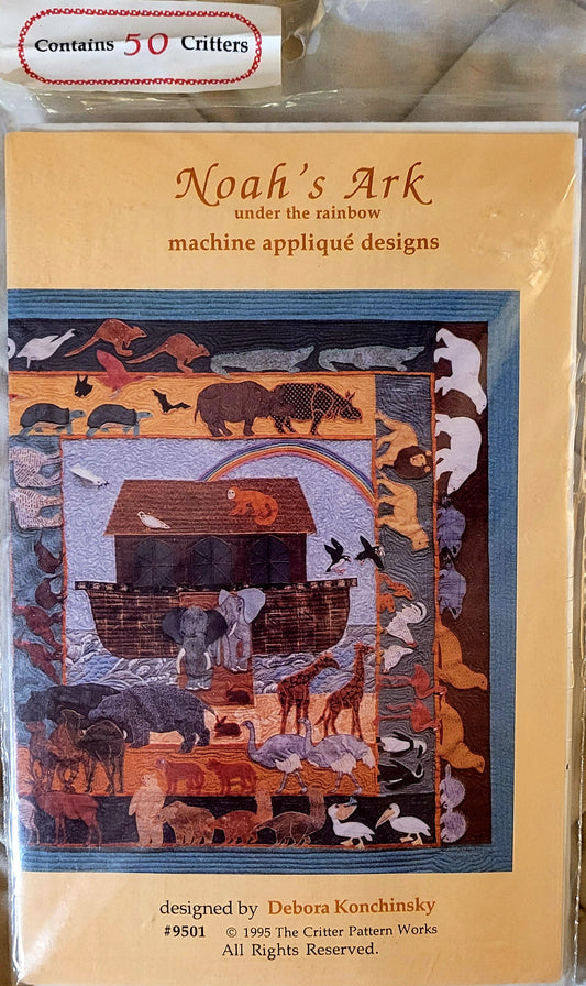 "Noah's Ark" Machine Applique Critter Pattern Works #9501