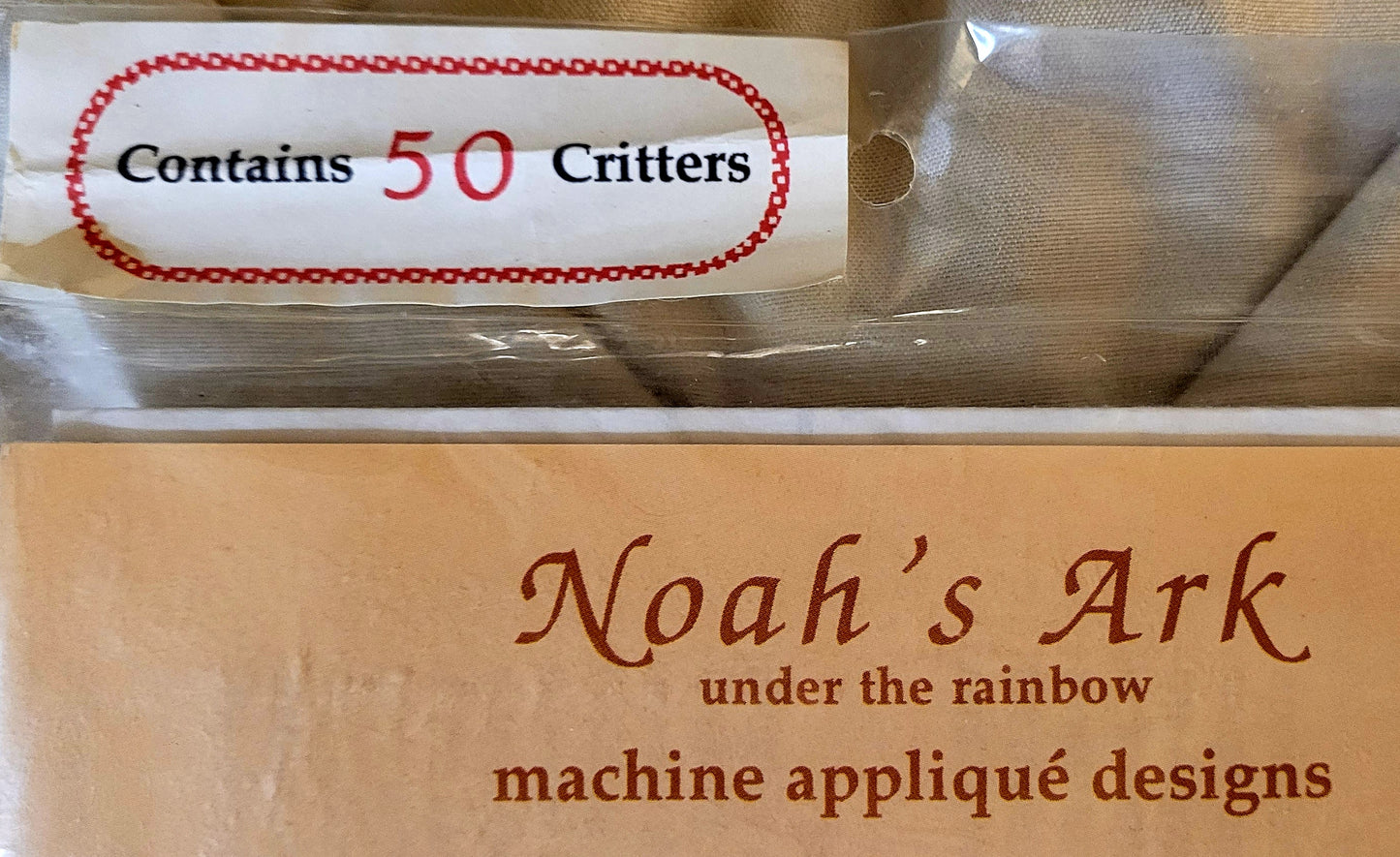 "Noah's Ark" Machine Applique Critter Pattern Works #9501
