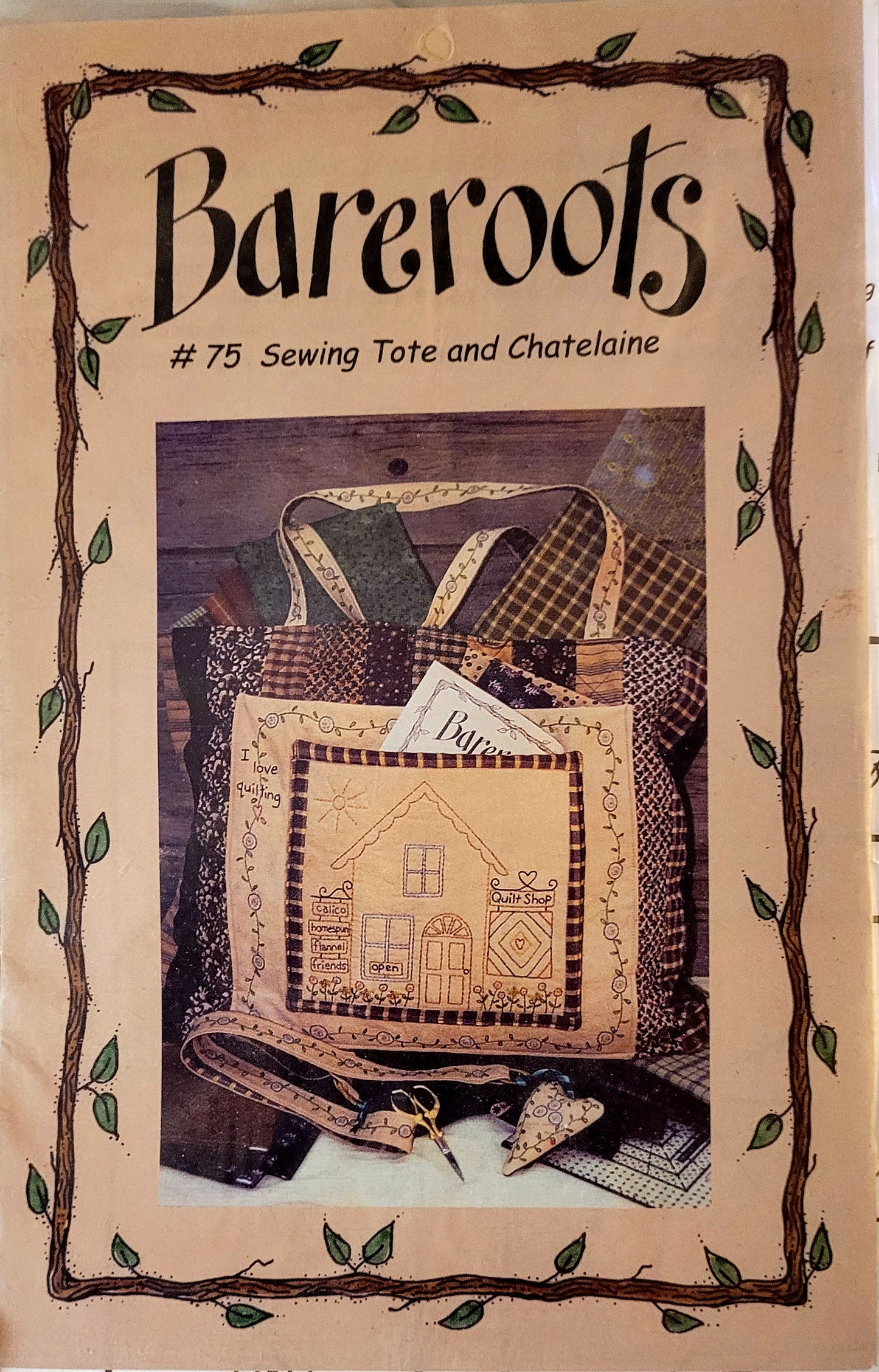 Bareroots #75, Sewing Tote & Chatelaine Patterns (15.5"x21") @2001