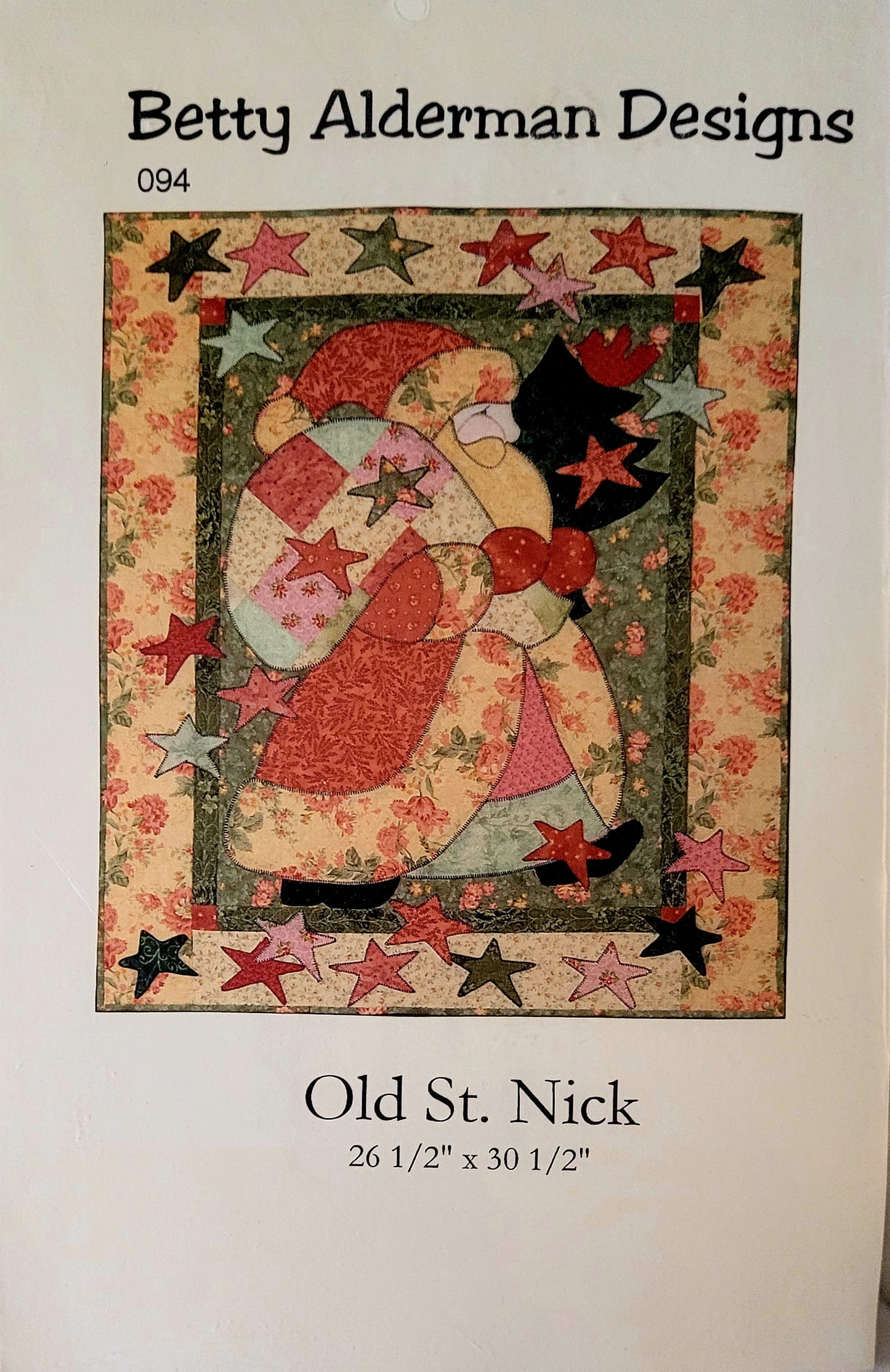 Old Saint Nick * (26.5" x 30.5") Wall Hanging Pattern Quilt #094