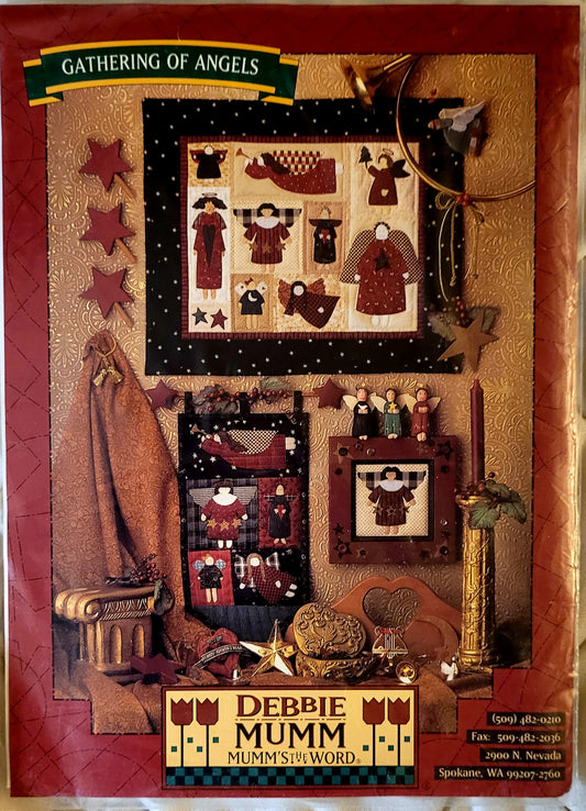 3 Gathering of Angels *Sampler, Banner & Framed Angel Patterns #AP-40