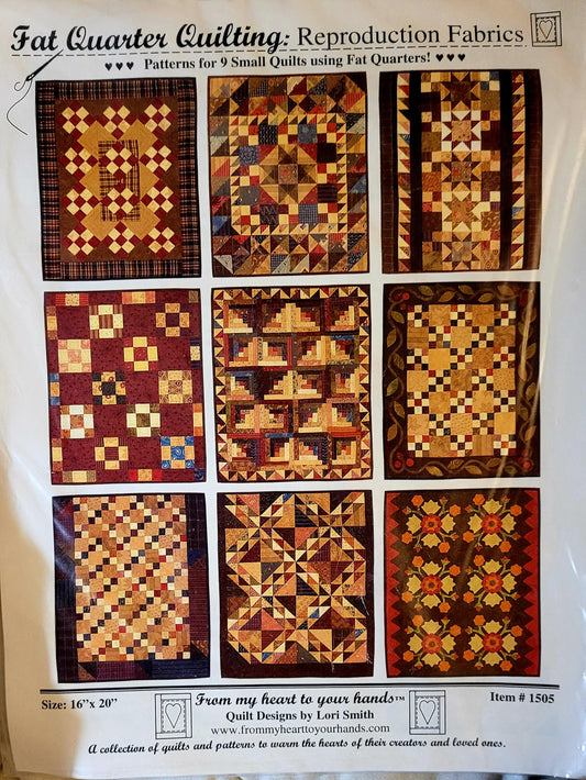 Fat Quarter Quilting *Patterns for 9 Quilts/Item#1505 (16"x20")