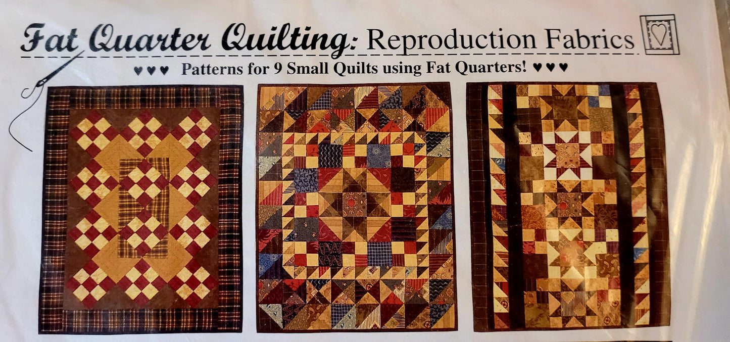 Fat Quarter Quilting *Patterns for 9 Quilts/Item#1505 (16"x20")