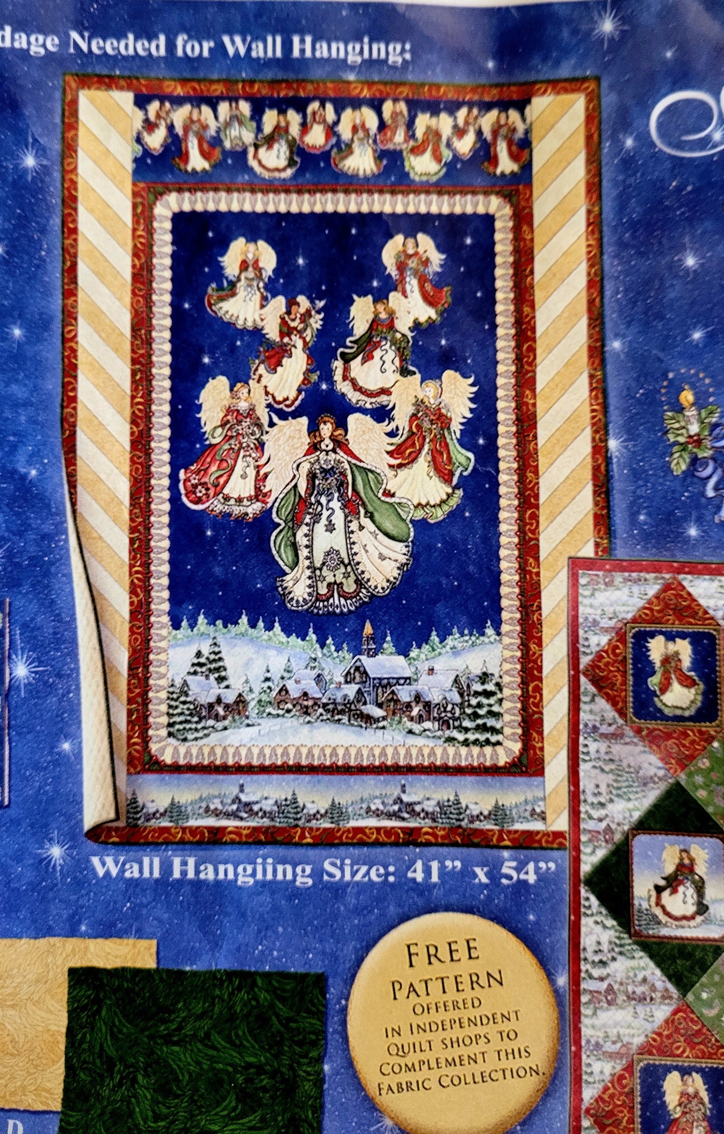 "Angels on High" Patterns & Fabric (Wall Hanging/Quilt) #Q550-61-550