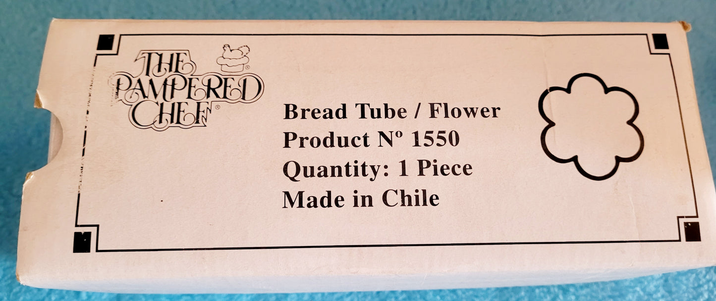 Two (2) Pampered Chef Valtrompia Bread Tube Flower Product #1550