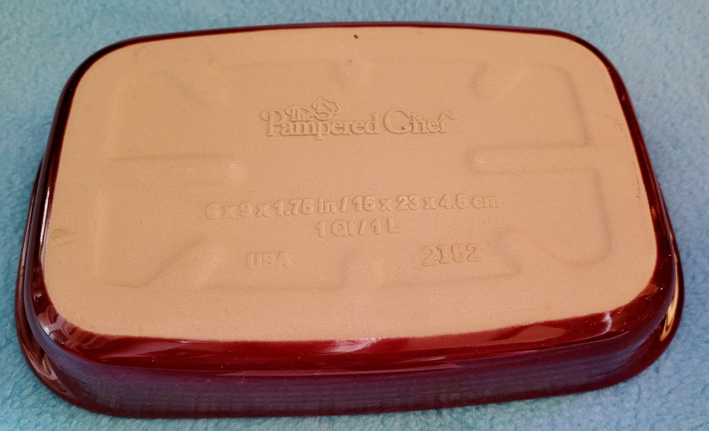 Pampered Chef Small Rectangle 1 Qt. Cranberry Baker #1378