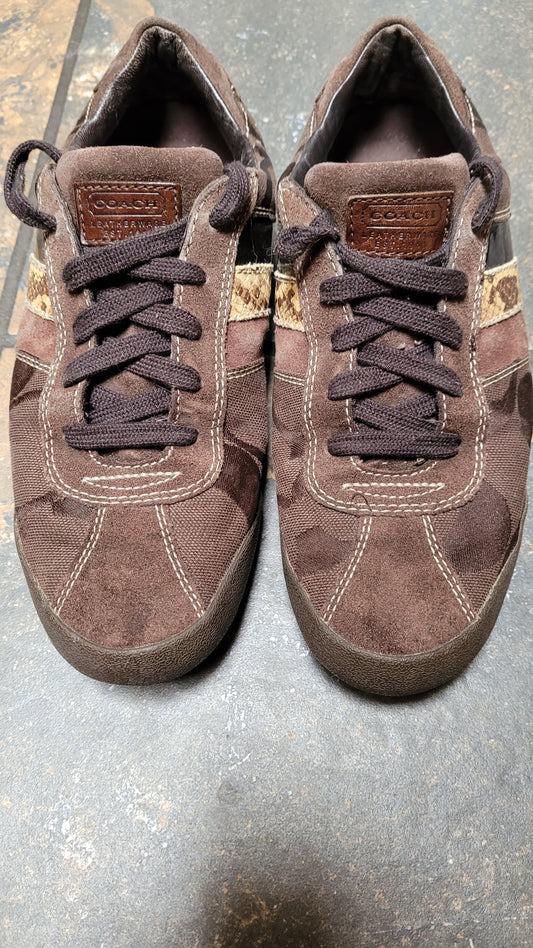COACH *Brown Mable Sneakers (Size 8m)