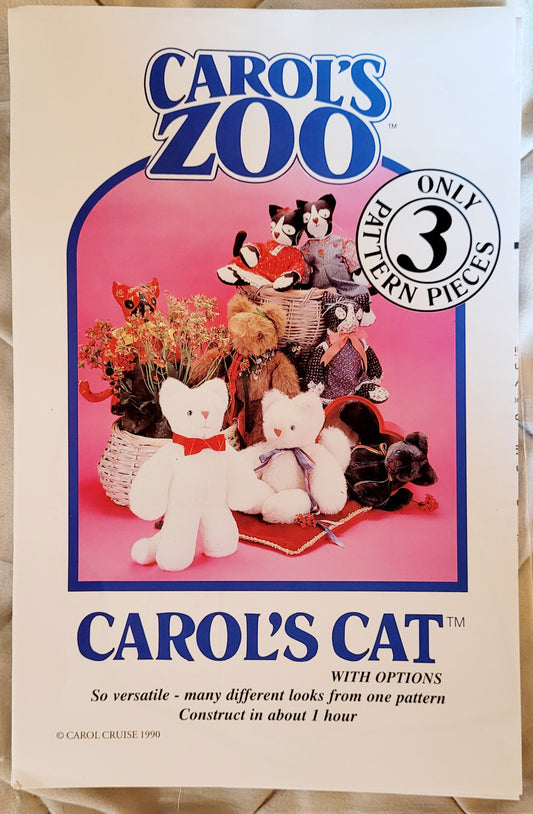 Carol's Zoo *Carol's Cat / 3 Pattern Pieces @1995