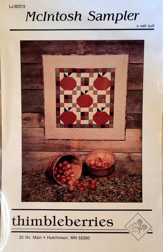 McIntosh Sampler *Thimbleberries Wall Quilt Pattern 40"x40"