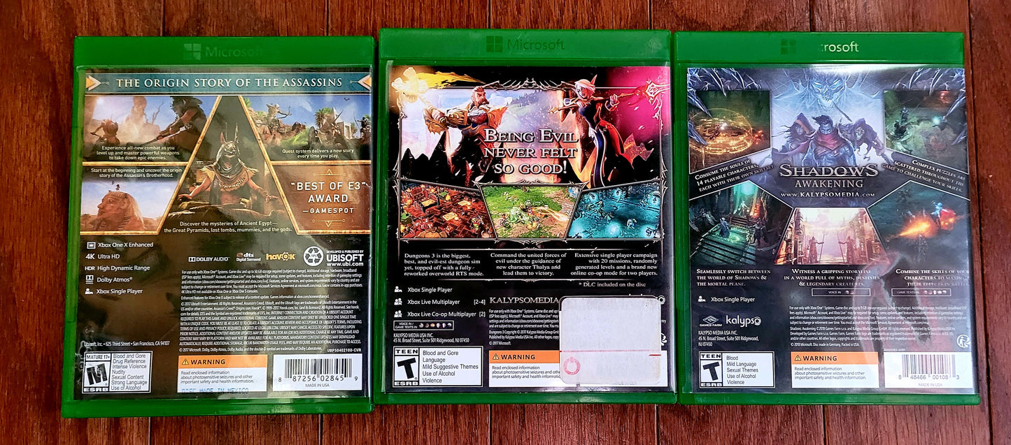 XBox ONE *LOT of 3 Fantasy Games