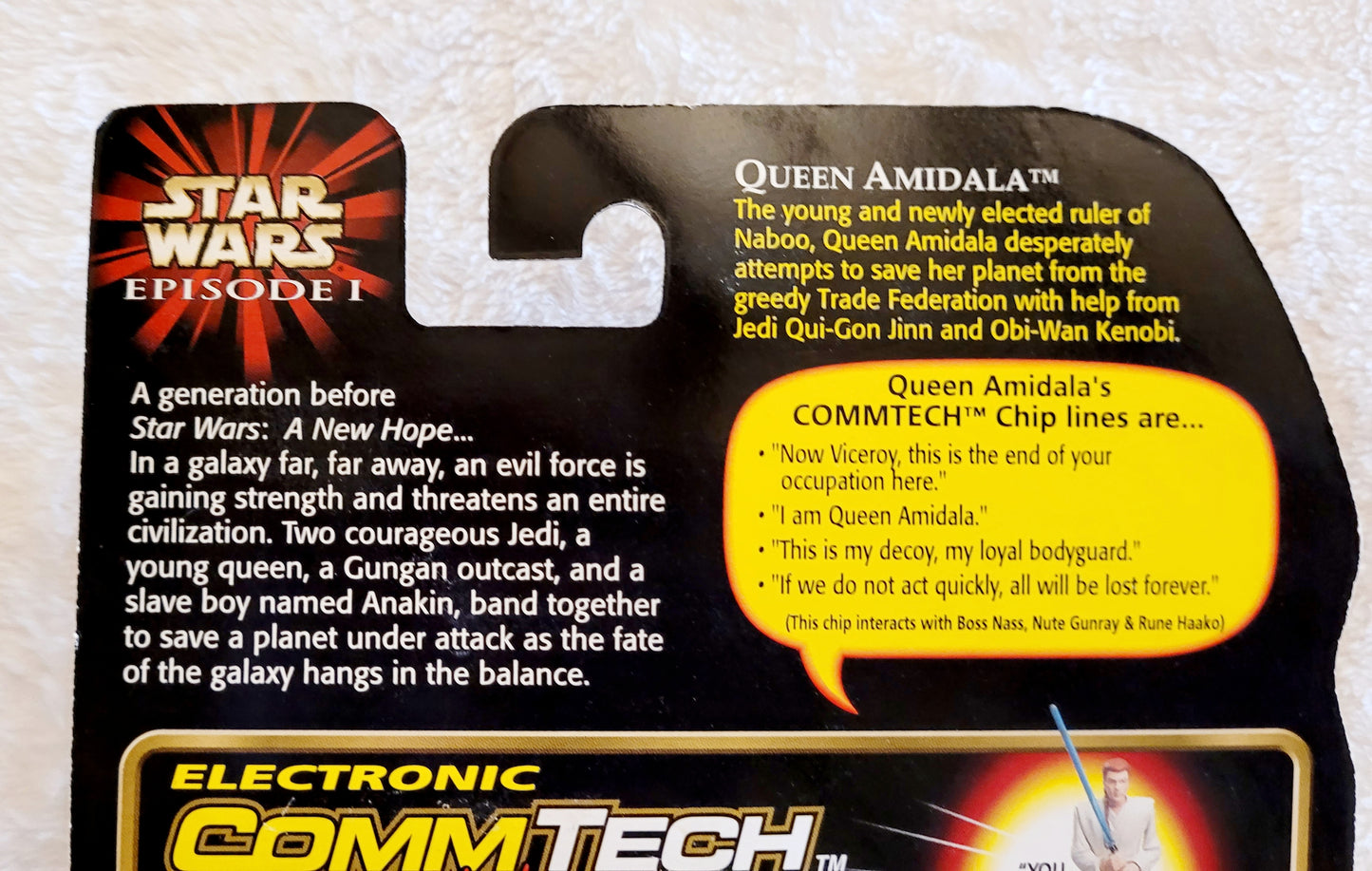 NEW *Star Wars Episode 1 "Queen Amidala" Figure w/ Comm Tec