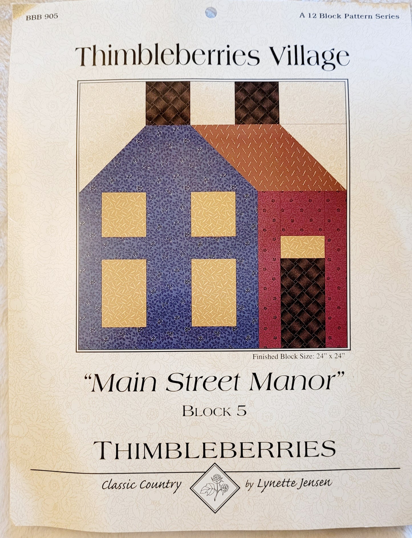 NEW *Timbleberrie's Village "Main Street Manor" Block 5 (24"x24")