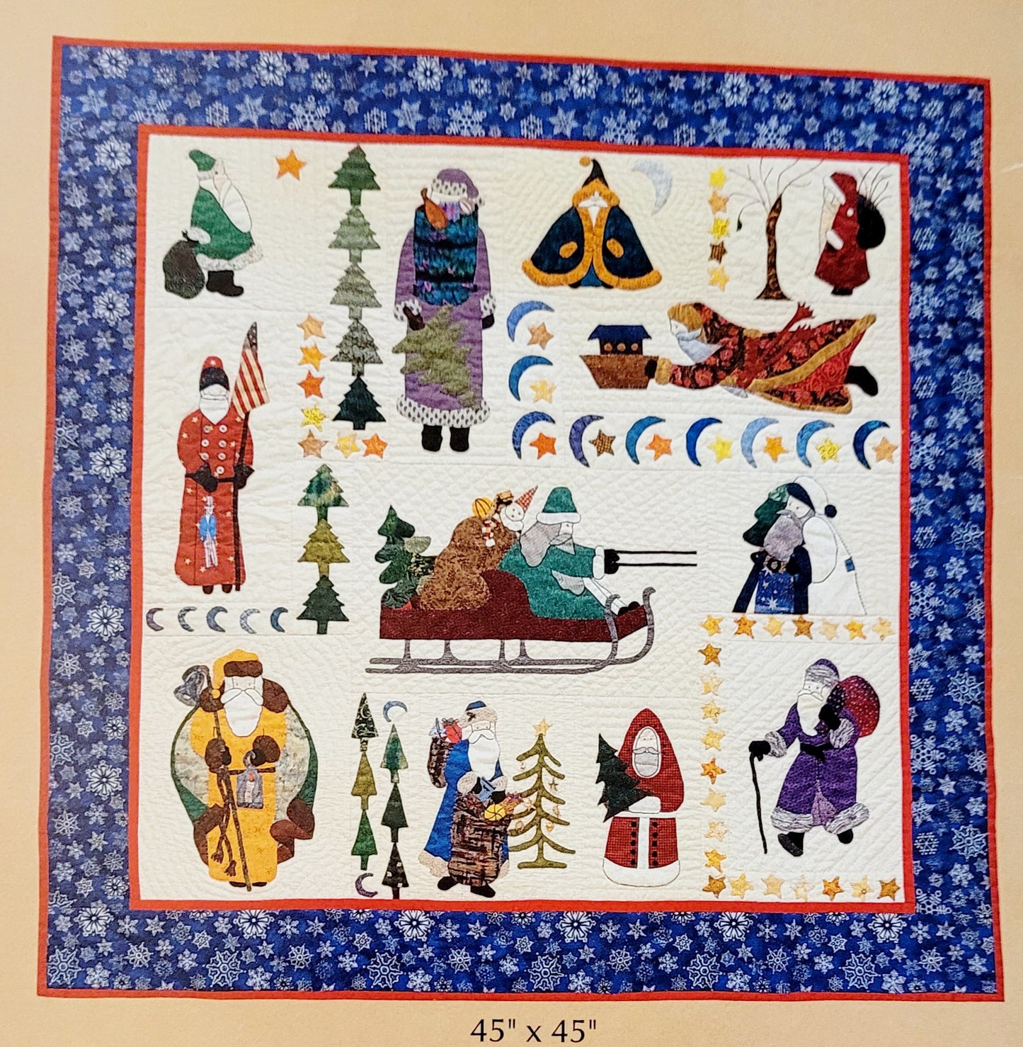 NEW *Father Christmas Quilt (Block #9) 9" x 10.5" Material Included