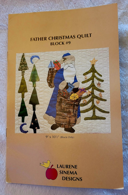 NEW *Father Christmas Quilt (Block #9) 9" x 10.5" Material Included