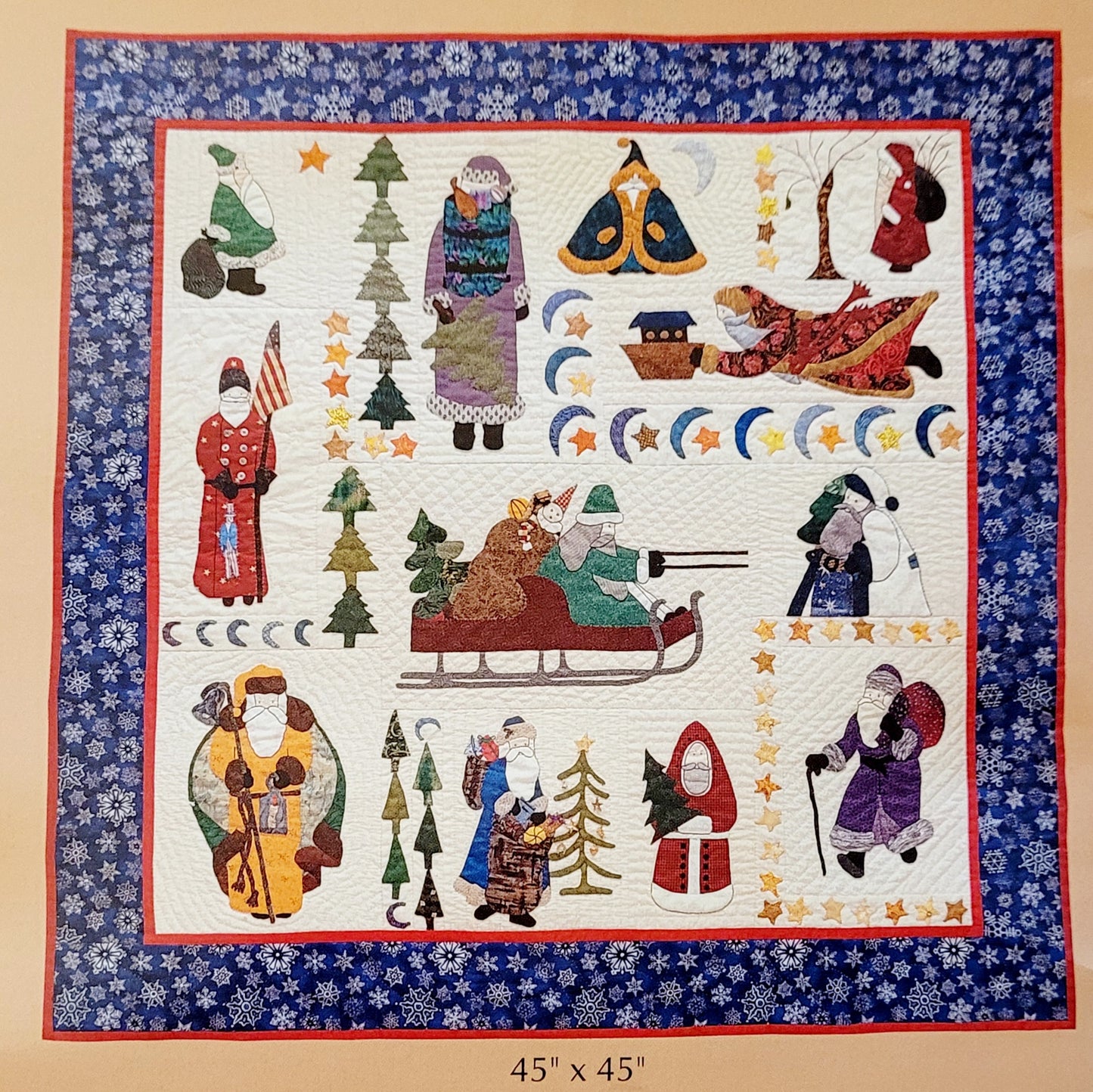 NEW *Father Christmas Quilt (Block #3) 18" x 6" Material Included