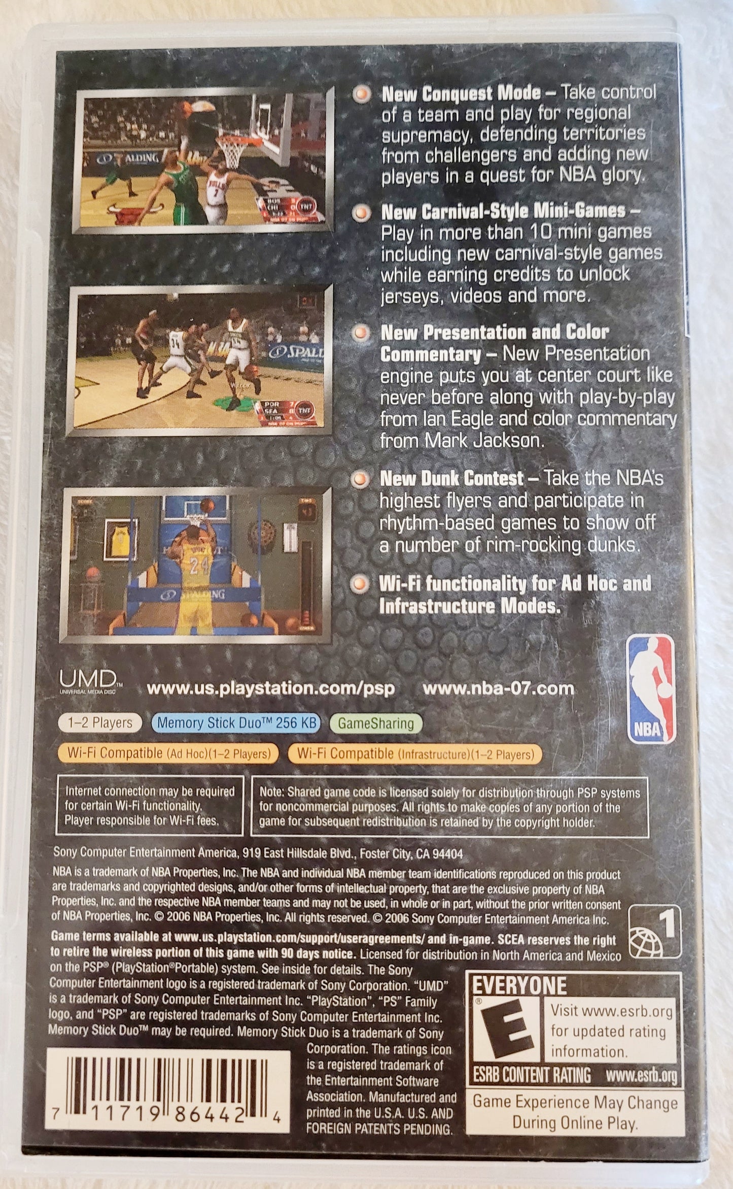 NBA '07 *Sony PSP PlayStation "Basketball"