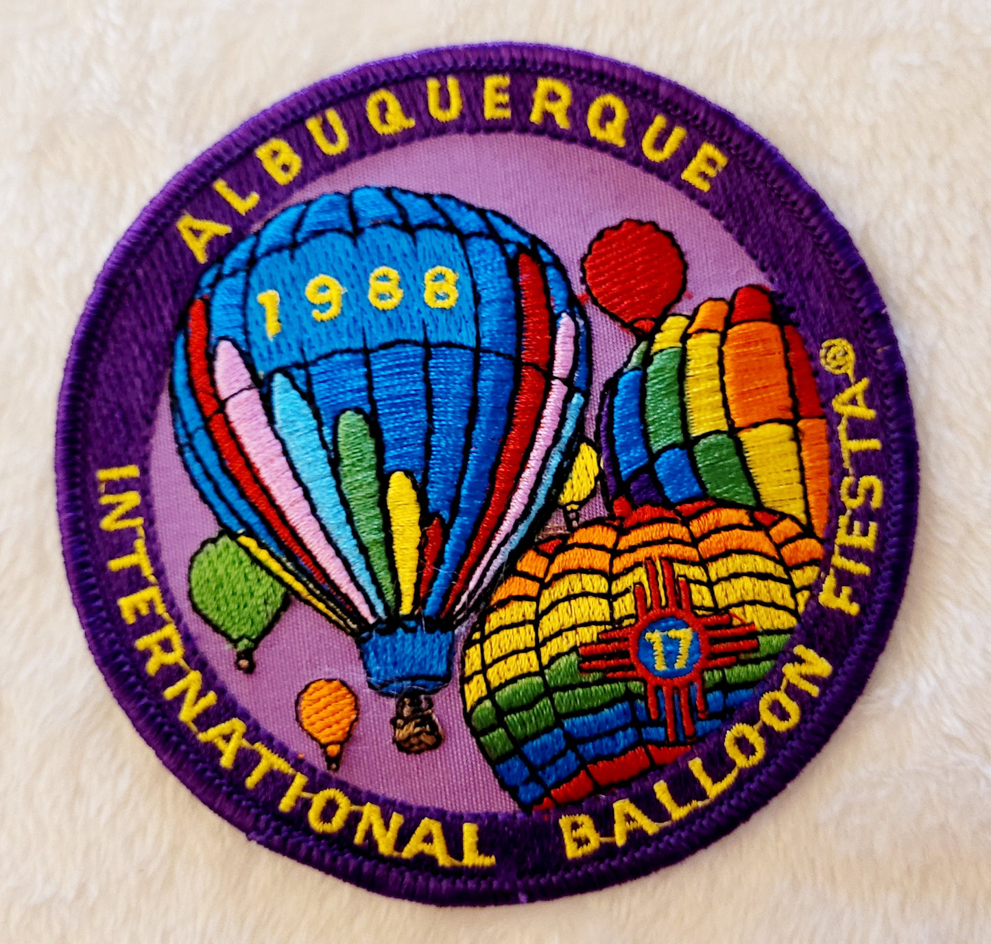 17th Annual ABQ Balloon Fiesta *Hot Air Balloon 4" Round Patch