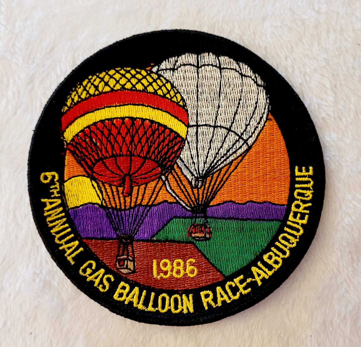 6th Annual Gas Balloon Race *Hot Air Balloon 4" Round Patch