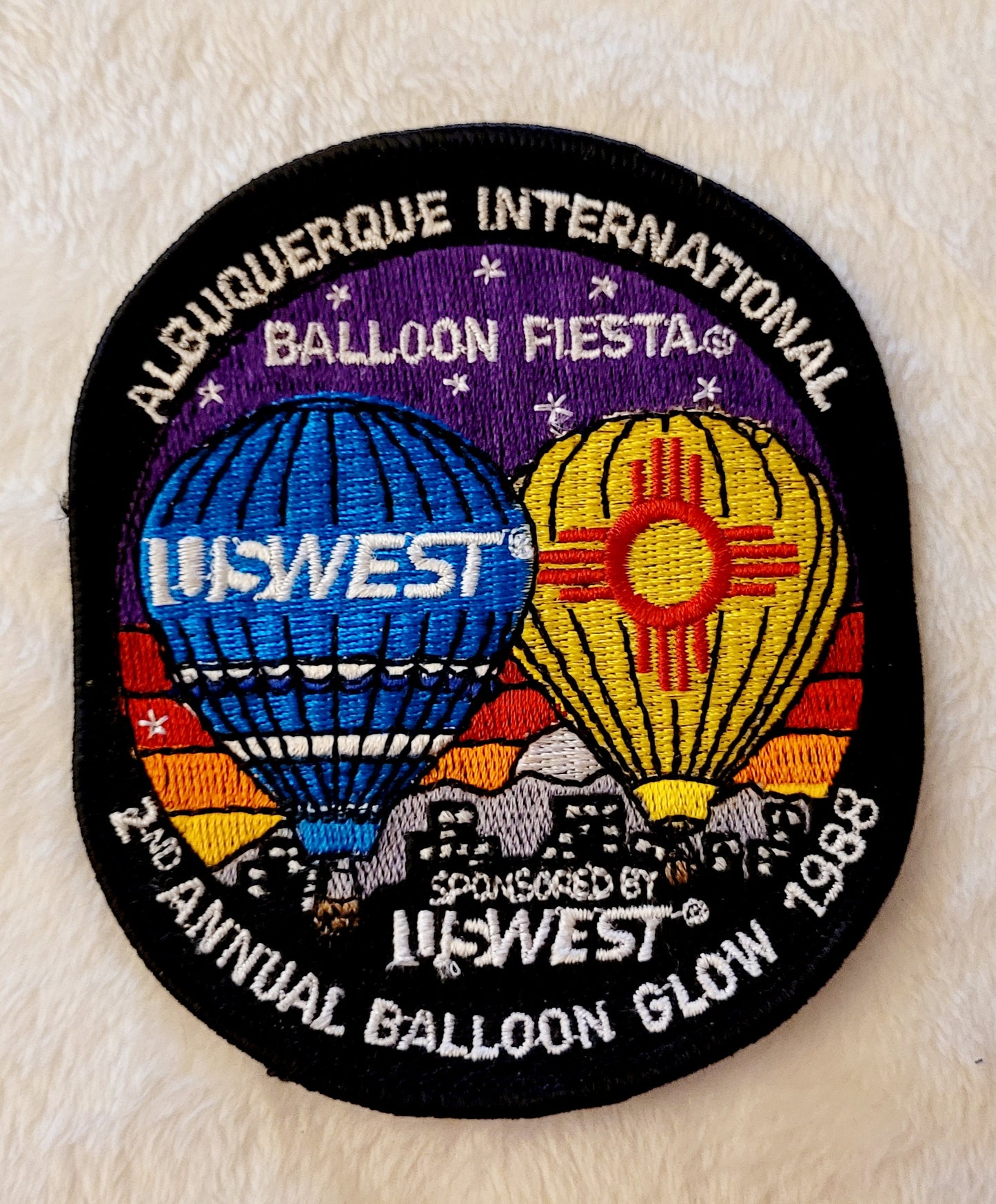 2nd Annual Balloon Glow *Hot Air Balloon 4"x3.5" Patch