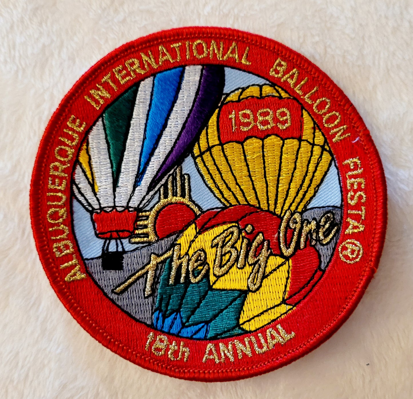 18th Annual Balloon Fiesta *Hot Air Balloon 4" Round Patch