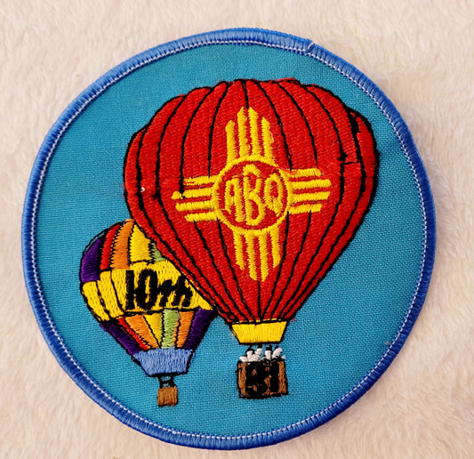 1981 The 10th ABQ Balloon Fiesta *Hot Air Balloon 4" Round Patch
