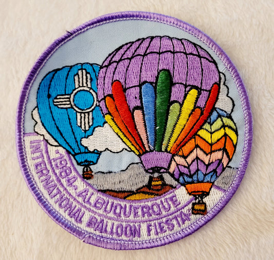 1984 ABQ International Balloon Fiesta *Hot Air Balloon 4" Round Patch
