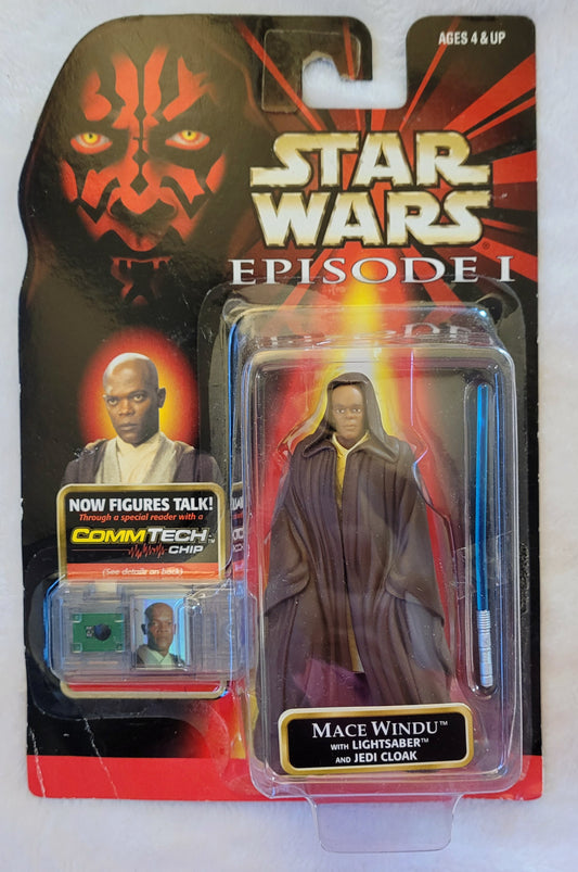 NEW *Star Wars Episode 1 "Mace Windu" Figure w/ Comm Tech