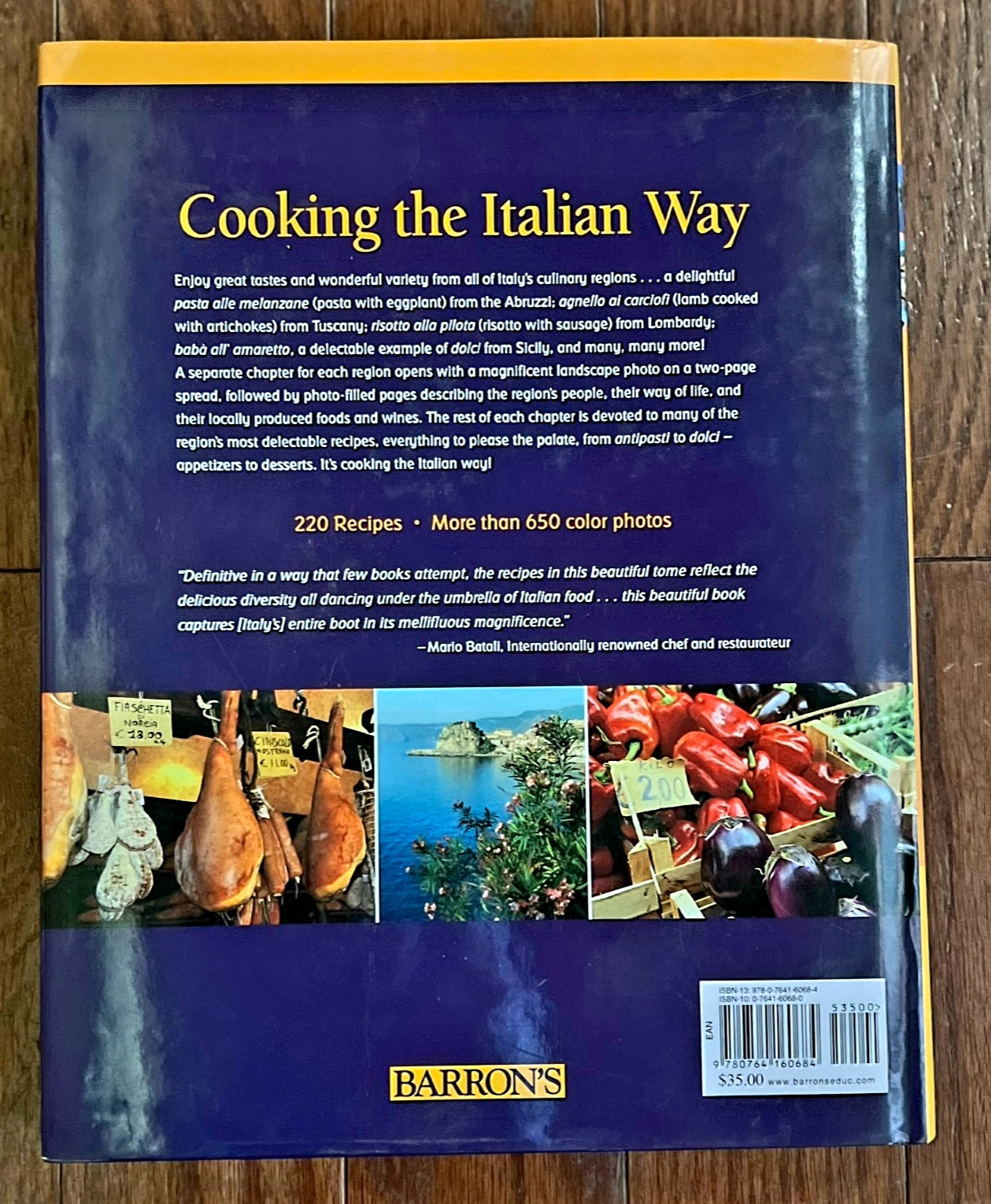 Regional ITALIAN CUISINE COOKBOOK *Hardback 320pgs Color Pictures Recipes