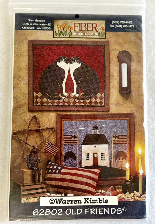 New *Fiber Mosaics Quilt: "Old Friends" 26.75" x 24ý"