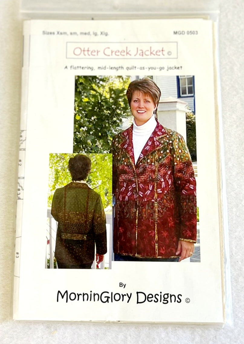 “Otter Creek Jacket” A Flattering, Mid-Length Quilted Jacket Pattern (Xsm-Xlg)