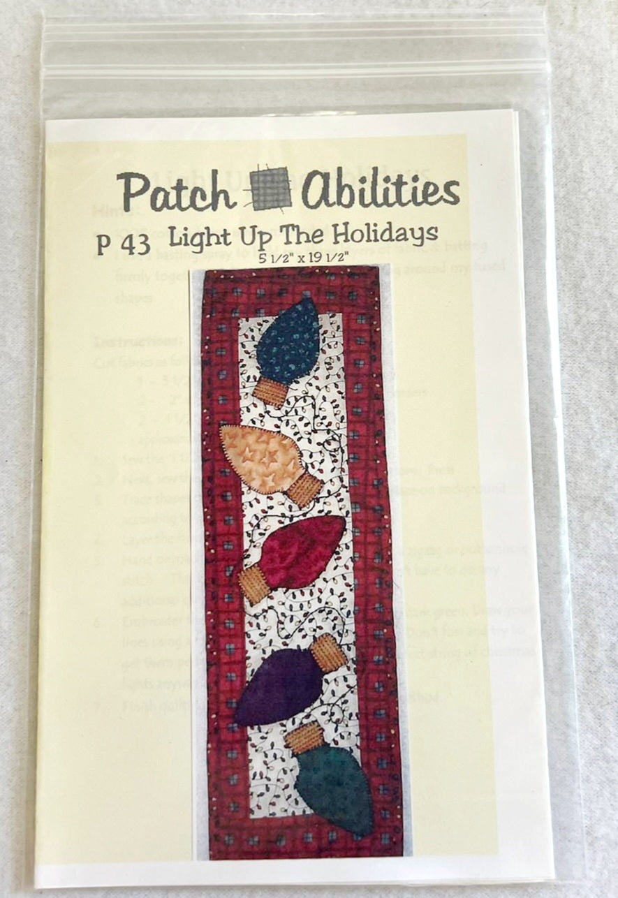 New "Light Up The Holidays" Quilt Pattern (5.5" x 19.5")