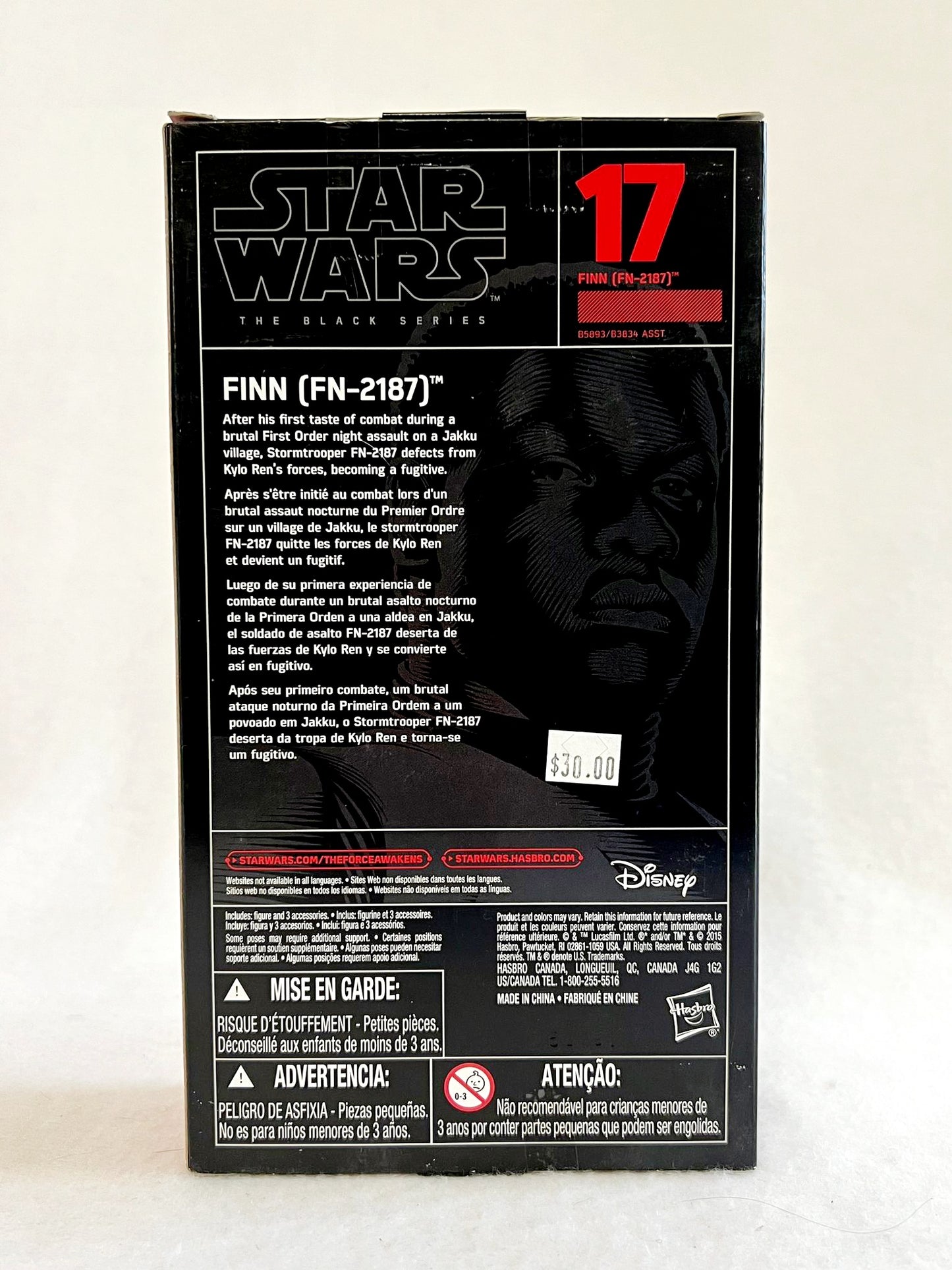 Black Series *Finn (FN-2187) Star Wars 6" Action Figure #17
